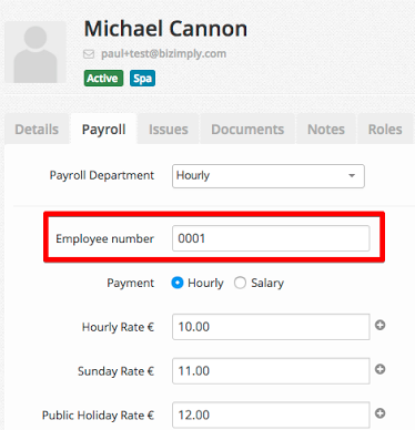 Bizimply-Employee-Number